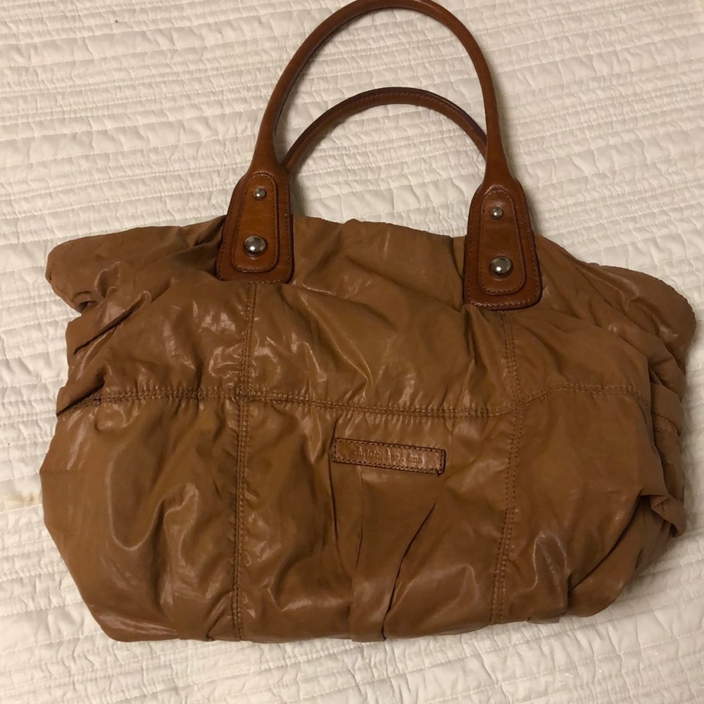 Tan waterproof handbag